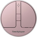 Stylish Mini Round Mouse with Pressure Sensing Reel Ultra Portable Wireless Mouse Connectivity: Wired 2.4G and Dual Bluetooth Rubber Case Included (BT1/BT2-Pink)