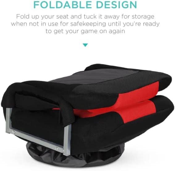 Lumbar Support Gaming Floor Chair 30'' H x 22'' W x 22.5'' D (Red/Black)
