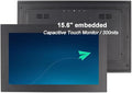 15.6 Inch Industrial 10-Point Touch Monitor Open Frame HDMI/VGA/DVI Interface Built-in Speakers Capacitive Touch Screen Technology Metal Frame (Touchscreen 15.6)