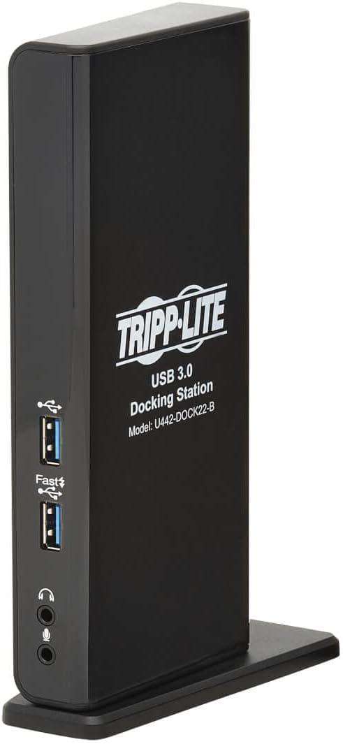 Tripp Lite Double Monitor USB-A/USB-C Dock Universal Laptop Docking Station Hub HD 1080p @ 60 Hz Two HDMI Ports Six USB-A 3.2 Port Hub Gigabit Ethernet Port 1-Year Warranty (U442-DOCK22-B)