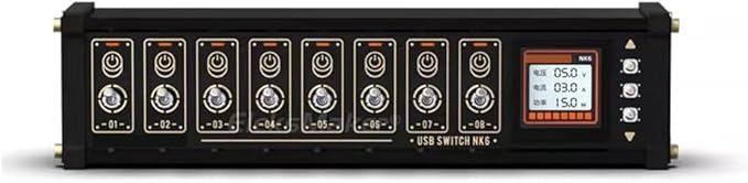 8 Ports USB C Splitter 8 Port USB Docking Station with 1.54-Inch IPS Color Screen 10 Levels Brightness Adjustment for Phones Tablets and Gadgets