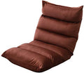 Floor Chair Floor Chair Meditation Chair with Backrest Folding Computer Chair on The Bed 5 Gears Adjustable Removable and Washable Lazy Leisure Sofa for Bay Window Bedroom (Color : Brown)