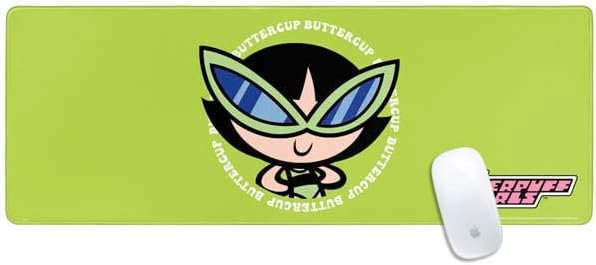 Skinit Large Gaming Mouse Pad - Officially Licensed Buttercup Design with Stitched Edges Waterproof Non-Slip Rubber Base Desk Mat for Keyboard &amp Mouse 31.5 x 11.8 inches