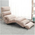 ELEFOCUS Floor Chair Lounge Chair with Adjustable Angle Ergonomic Large Reclining Sofa for Living Room Bedroom Parlor Office(Light Brown)