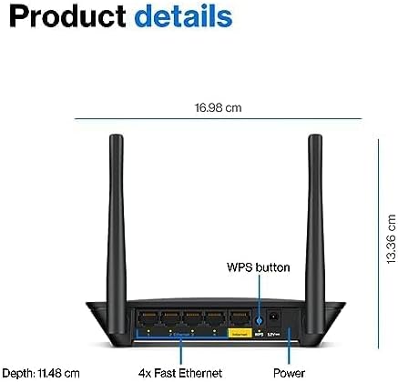 Linksys E5400 WiFi 5 Dual Band Router | 1500 Sq. ft Coverage | 10+ Devices | Parental Control Guest WiFi | Speeds (AC1200) 1.2Gbps