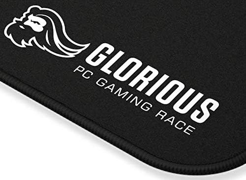 GLORIOUS XL Extended Gaming Mouse Mat/Pad - Large Wide (XL Extended) Black Cloth Mousepad Stitched Edges | 14x24 (G-P)