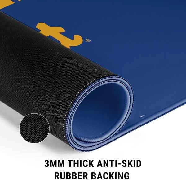 Skinit Medium Gaming Mouse Pad - Officially Licensed Panthers Pitt Design with Stitched Edges Waterproof Non-Slip Rubber Base Desk Mat for Keyboard &amp Mouse 17.7 x 15.75 inches