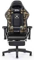 Ergonomic Racing Style Gaming Chair with Reclining Back Footrest Lumbar Support &amp Flip-Up Arms PU Leather Office Computer Chair(Type Z)
