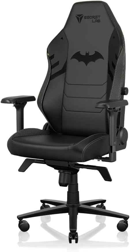 Secretlab Titan Evo Dark Knight Gaming Chair - Reclining Ergonomic Comfortable Computer Chair with 4D Armrests Headrest &amp Lumbar Support - Small - Black - Leatherette