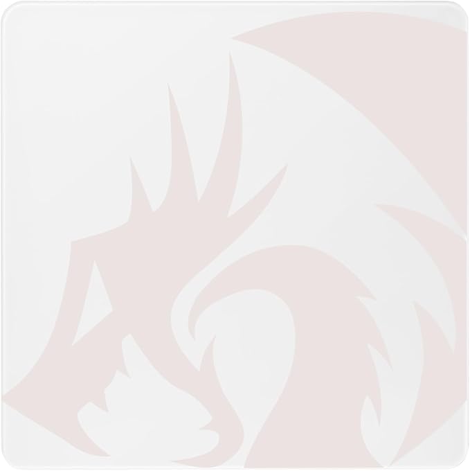 Redragon PG1M Glass Mouse Pad - Ultra-Smooth Precision Surface with Non-Slip Base Easy to Clean Hard Mousepad for Gaming - 13 x 13 x 0.15 inches White