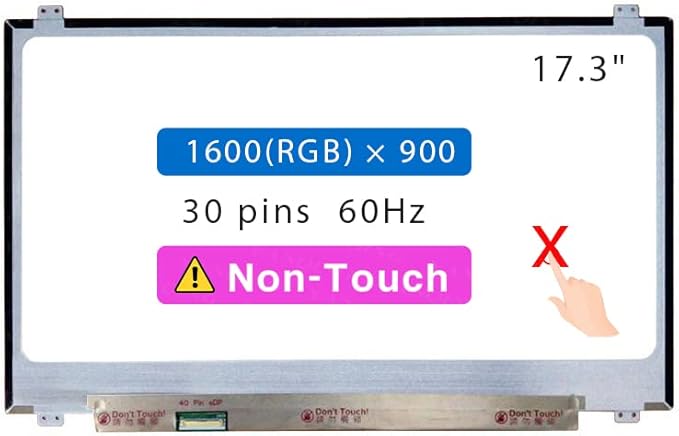 Screen Replacement for Dell Inspiron P35E P35E001 P35E002 P35E004 17.3 HD+ 1600×900 30 pin 60Hz LCD Non-Touch Screen Display Panel