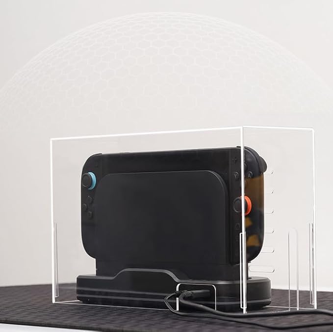 [New - 2-in-1] Cooling Base/Dust Cover for Switch 2Dual Fan Heat Dissipation Adjustable air Speed with RGB lamp USB-A 2.0 Port (Cooling Base + Dust Cover)