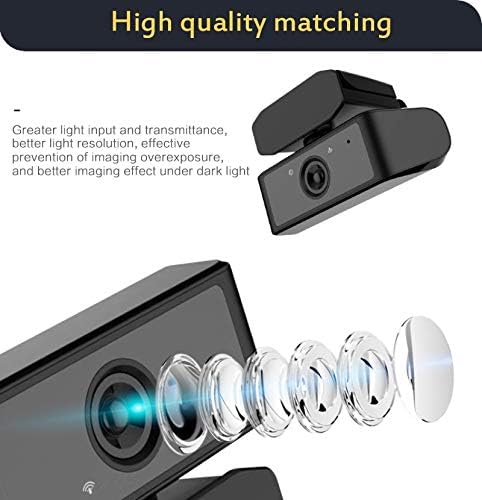 Computer Camera 1080HD Webcam Computer PC WebCamera USB Driver-Free Microphones for Live Broadcast Video Calling Conference Work Dropship (Color : B)