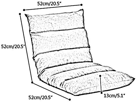 BTZHY Floor Chair Floor Chair Computer Chair Bed with Backrest Removable and Washable Lazy Leisure Sofa 5 Speed Adjustment Folding Floor Chair for Bedroom Bay Window (Color : Yellow)