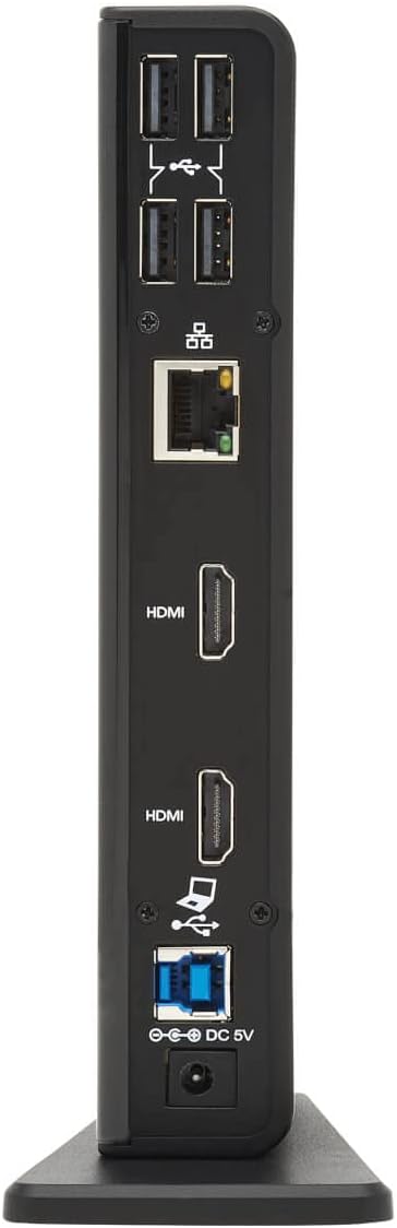 Tripp Lite Double Monitor USB-A/USB-C Dock Universal Laptop Docking Station Hub HD 1080p @ 60 Hz Two HDMI Ports Six USB-A 3.2 Port Hub Gigabit Ethernet Port 1-Year Warranty (U442-DOCK22-B)
