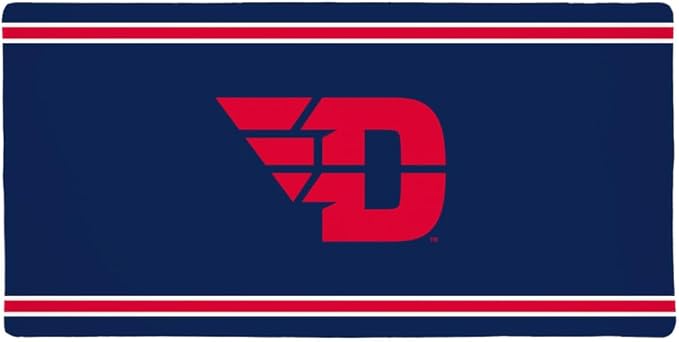 University of Dayton Flyers Primary Logo Stripes Large Gaming Mouse Pad Desk Mat with Stitched Edges Non-Slip Base for Gamer Home and Office 31.5 x 15.7