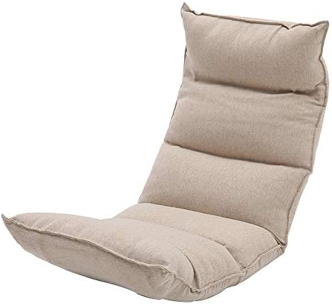 BTZHY Floor Chair Floor Chair Computer Chair on Single Bed Independent Cotton Bale Leisure Folding Floor Chair Multi-Level Adjustable Meditation ChairRemovable and Washable (Color : Gray)