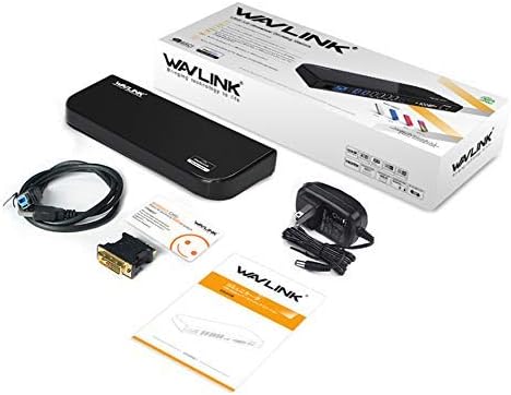 Case of 5 WAVLINK USB 3.0 Universal Laptop Docking Station Dual Display with HDMI &amp DVI/VGA with Gigabit Ethernet 6 USB Ports Audio for Laptop Ultrabook and PCs More Efficient Home Office