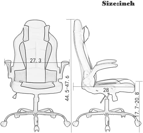 Gaming Desk Chair PC Gaming Chair Gamer Chair Comftorable Ergonomic PU Leather Computer Office Chair with Lumbar Support Flip Up Arms High Back Executive Gaming Stuff for Girl Kids Adults (Camo)