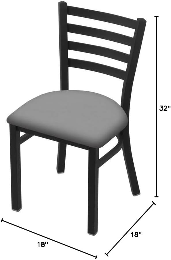 HBS 400 Jackie 18 Chair with Black Wrinkle Finish and Canter Folkstone Grey Seat