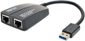 TRIPP LITE USB 3.0 to Dual Port Gigabit Ethernet Adapter 10/100/1000 Mbps (U336-002-GB)