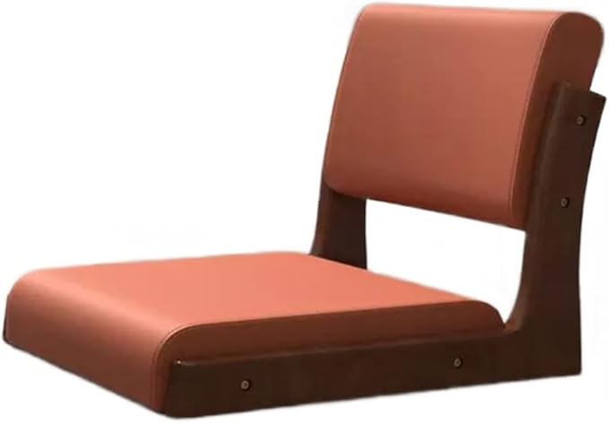 ELEFOCUS Living Room Legless Chair Floor Chair Timber Fabric Cushion Back Support Lazy Shop Bedroom 45X48X36CM(A)