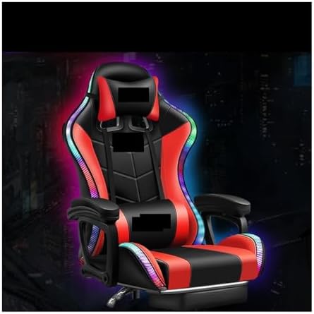 Computer Chair Gaming ChairComputer ChairLeather Office Chair Light Gamer Chair Swivel Gaming Chair Chair (Basic Pink One Size)