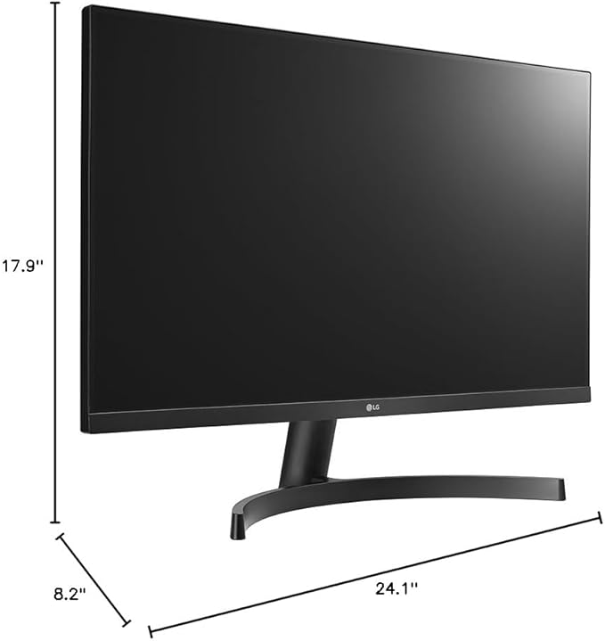 LG 24MK600M-B Monitor 24'' FHD (1920 x 1080) IPS Display 3-Side Virtually Borderless Design Radeon FreeSync Technology Dual HDMI - Black