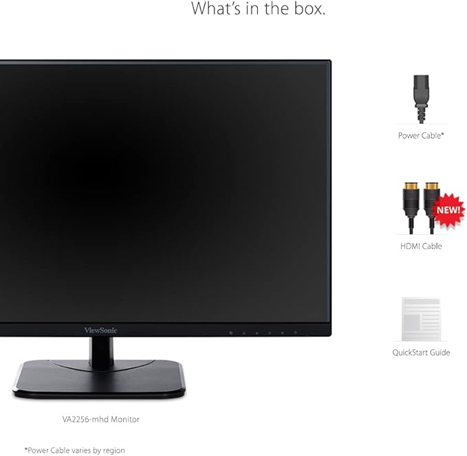 ViewSonic VA2256-MHD 22in IPS 1080p Monitor HDMI DisplayPort (Renewed)