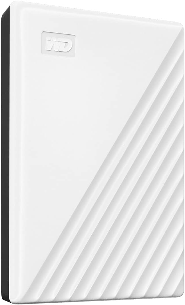 WD Portable Hard Drive 2TB USB3.0 White My Passport Encryption Password Protection External Hard Disk / WDBYVG0020BWT-WESN