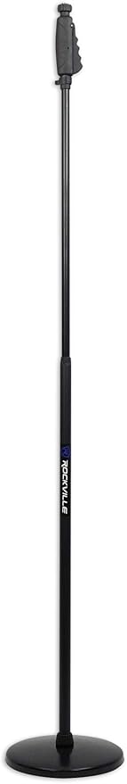 Audiosavings Bundle:(1) AKG D5S Dynamic Cardioid Pattern Vocal Microphone with On/Off Switch D5 S Mic Bundle with (1) Rockville RVMIC4 Round-Base Microphone Stand with Hand Clutch (2 Items)