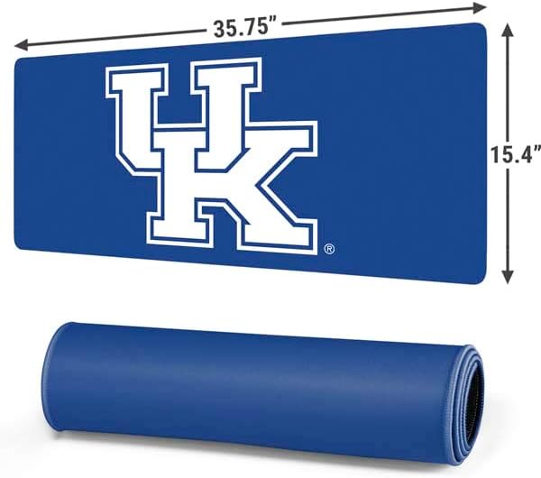 Skinit Extra Large Gaming Mouse Pad - Officially Licensed UK Kentucky Design with Stitched Edges Waterproof Non-Slip Rubber Base Desk Mat for Keyboard &amp Mouse 35.75 x 15.4 inches