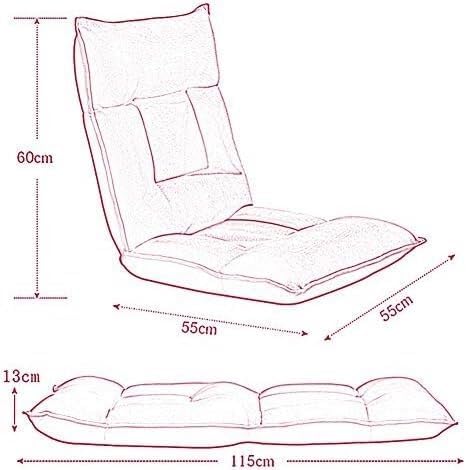 ELEFOCUS Home Folding Meditation Chair 42 Gears Adjustable Backrest Padded Gaming Chair with Hidden Zipper for Balcony(Grün)