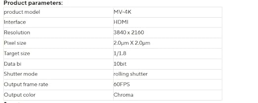 MV-4 HD Camera HDMI Interface Industrial Camera Low Noise high Sensitivity Real Color
