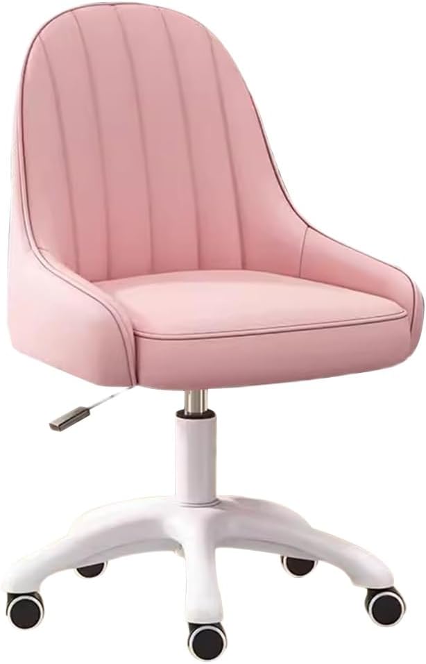 KITCISSL Desk Chair Computer Chair Video Game Chairs for Bedroom Gaming Chair Lift Makeup Chair Accent Chairs Girls Dormitory Swivel Office Chair for Living Room Home Office(Pink)
