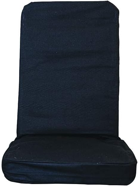 Original BackJack-Made in The USA- Extra Large Black Cotton Fabric Lightweight Floor Seating Chair for Gaming Families Parents Daycare Back Support Reading Yoga Meditation School