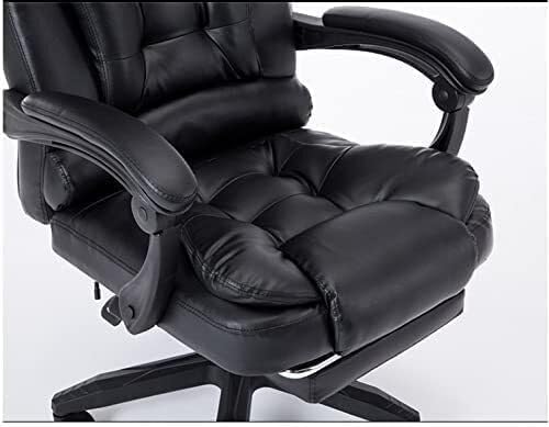 Ergonomic Executive Office Chair with PU Leather High Back 360° Swivel Adjustable Height &amp Silent PU Casters