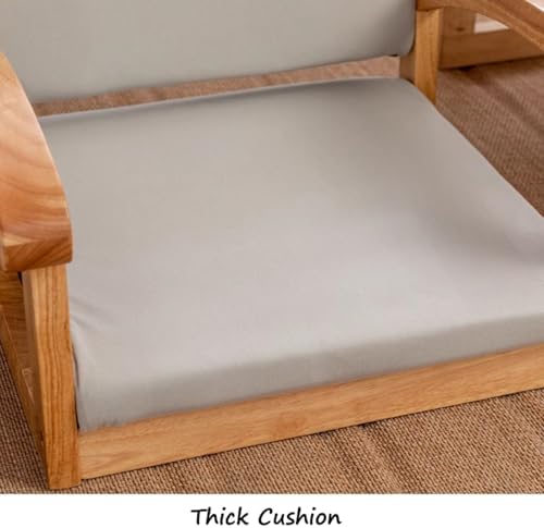 BTZHY Floor Chair Tatami Floor Chair Made of Wood with Backrest and Armrest Meditation Floor Chair Living Room Floor Chair Portable Japanese Legless Chair