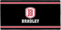 Bradley University Braves Primary Logo Stripes Large Gaming Mouse Pad Desk Mat with Stitched Edges Non-Slip Base for Gamer Home and Office 31.5 x 15.7