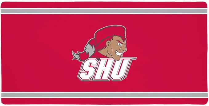Sacred Heart University Pioneers Primary Logo Stripes Large Gaming Mouse Pad Desk Mat with Stitched Edges Non-Slip Base for Gamer Home and Office 31.5 x 15.7