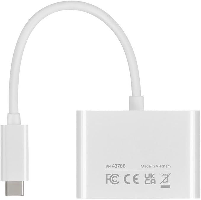 Monoprice 3-in-1 USB-C to HDMI Multiport Adapter - Compact and Portable True Plug-n-Play Compatible with USB C Laptops and Other Type C Devices Supports Windows and MacOS for Home and Office