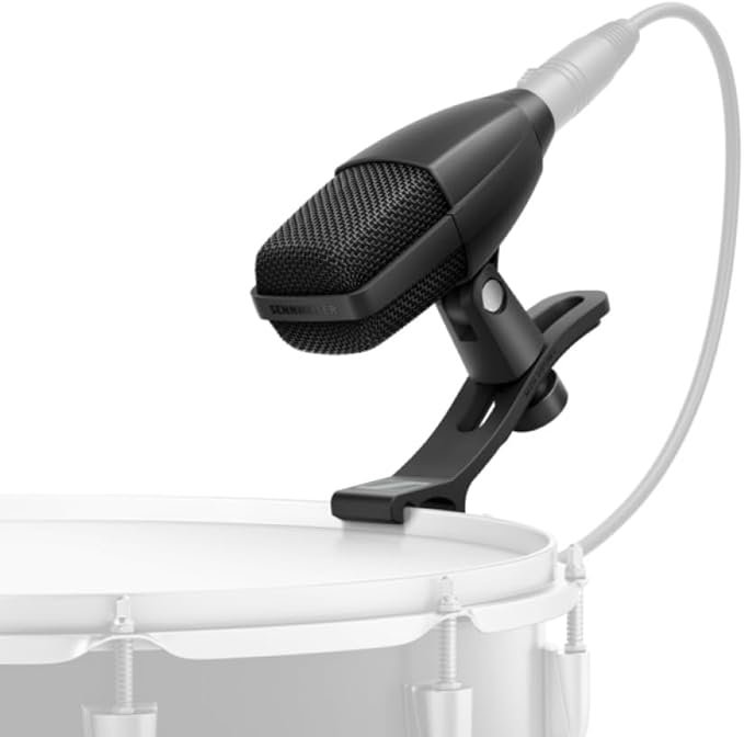 Sennheiser MD 421 KOMPAKT Multipurpose Cardioid Dynamic Microphone with Drum Clamp Bundle with On-Stage Stands MS7920B Bass Drum/Boom Combo Mic Stand XLR- XLR Cable
