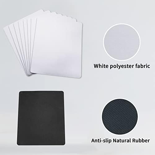 100 PCS White Mouse Pad for Heat Transfer Bulk Mousepad for Heat Press Printing Crafts Custom Photos Non Slip Bottom 24x20x0.2CM