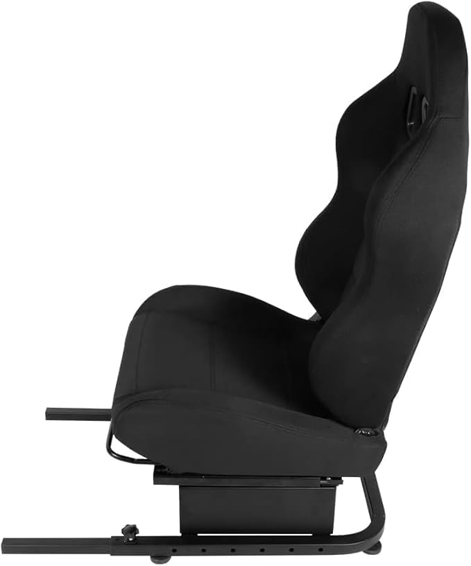 Racing Rear Seat Stand for Steering Wheel Mount to Expand into Gaming Simulator Cockpit with Black Double Locking Slides Ergonomic Breathable Driving Race Chair Fit for Marada Minneer