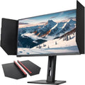 Foldable Anti-Glare Monitor Hood for 24-27 inch Screens Desktop Computer Sunshade with Adjustable 180° Angle Side Panel Display Shading Reduces Glare &amp Enhances Focus (1 Set)