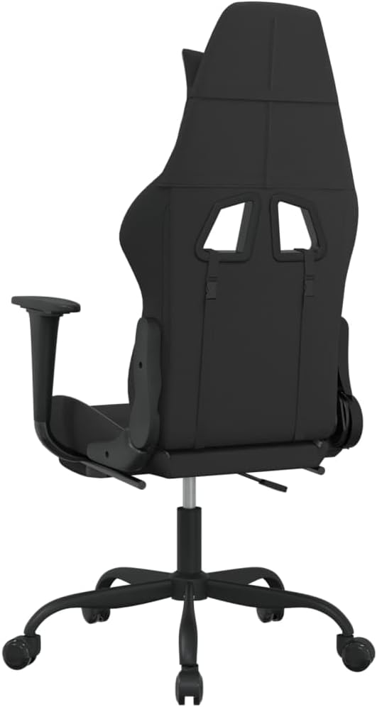 Gaming Chair Computer ChairErgonomic Gaming ChairSuitable for Work Rest Playing Computer Games Watching Performanceswith Footrest Black and Light Gray Fabric