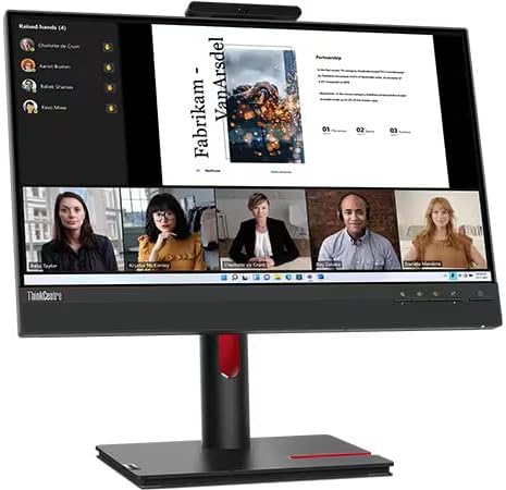 Lenovo ThinkVision TIO22 22 FHD IPS Monitor with 4ms Response Time Anti-Glare VESA Mount (100 x 100mm) Displayport HDMI &amp Dockztorm USB Port Expander Black Color (12N8GAR1UZ)