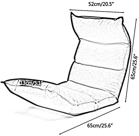 BTZHY Floor Chair Floor Chair Computer Chair on Single Bed Independent Cotton Bale Leisure Folding Floor Chair Multi-Level Adjustable Meditation ChairRemovable and Washable (Color : Gray)