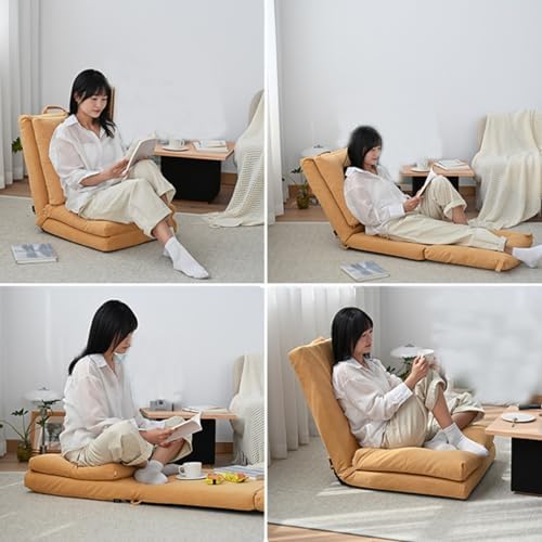 BTZHY Floor Chair Floor Chair with Backrest Foldable Lazy Sofa Meditation Chair Window Chair Floor Chair Gaming Adjustable for Adults One-Seater Sofa Perfect for Reading Meditating (/Green)