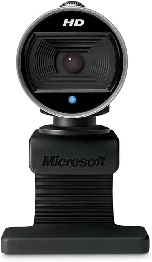 Microsoft LifeCam CinemaWebcam with built-in noise cancelling Microphone Light Correction USB Connectivity for video calling on Microsoft Teams/Zoom compatible with Windows 8/10/11/ Mac